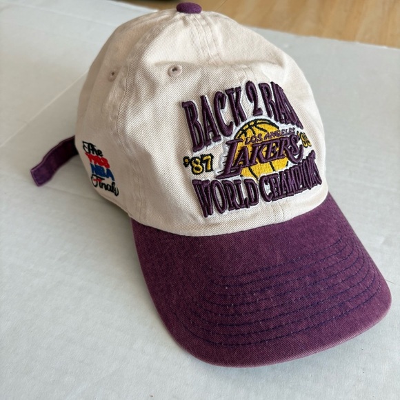 Mitchell & ness Los Angeles Lakers world champion hat 87’ 88’ reproduction hat - Picture 1 of 11